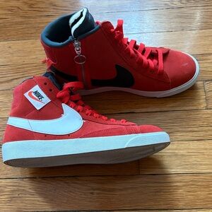 Nike Red and Black High-Tops